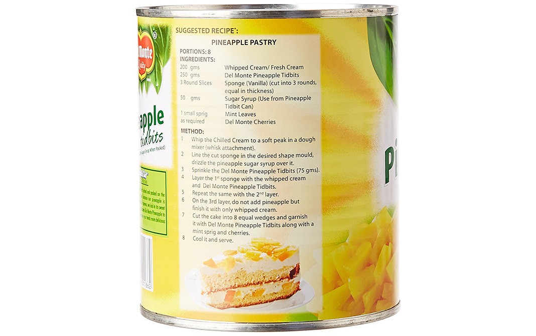 Del Monte Pineapple Tidbits    Tin  836 grams